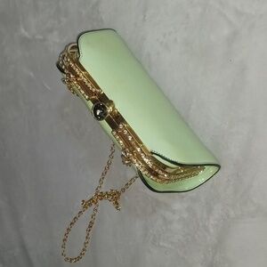 Mint Clutch with Chain Strap Bag